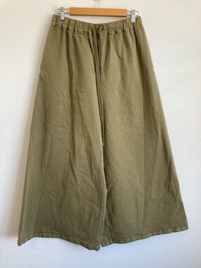 DRESS UP Wide Leg Pants Medium Olive Green